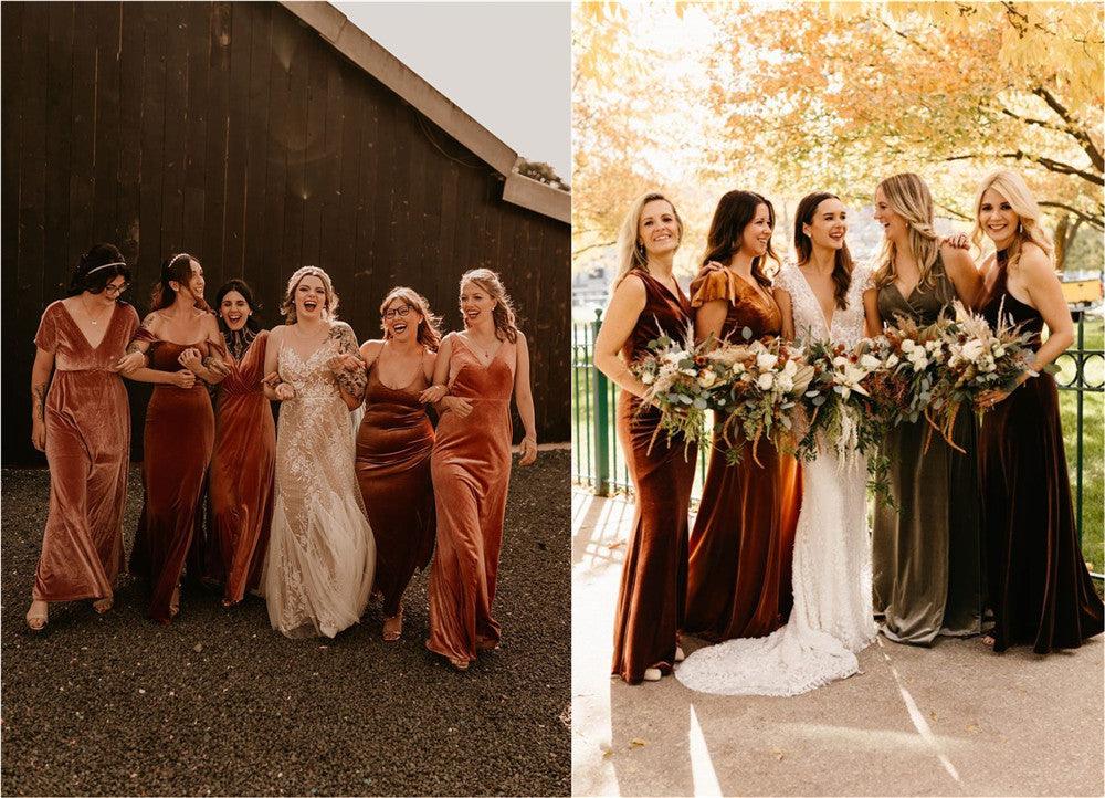 adult bridesmaid dresses TH&TH Cecelia Velvet Bridesmaid Dress In Merlot  TH and TH