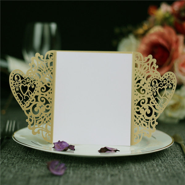 Affordable gold laser cut heart-shaped wedding invitations LC037_3