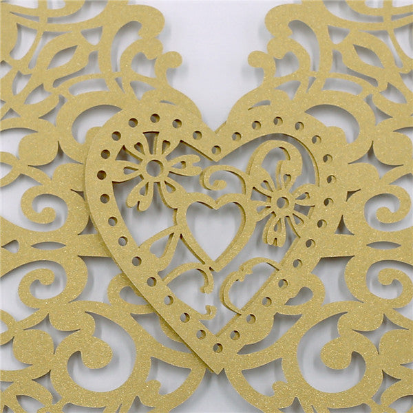 Affordable gold laser cut heart-shaped wedding invitations LC037_4