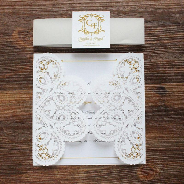 Elegant Floral Wedding Invitation With Transparent Belly Band (2)