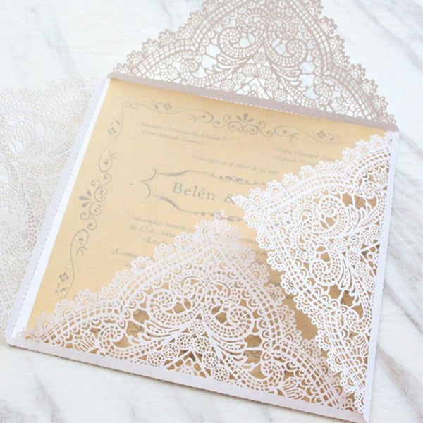 Elegant Lace Laser Cut Wedding Invitation Cards (1)