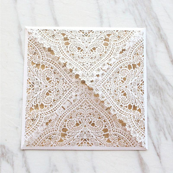 Elegant Lace Laser Cut Wedding Invitation Cards (3)
