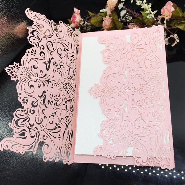 Luxury and graceful laser cut custom-made wedding invitations LC070_3