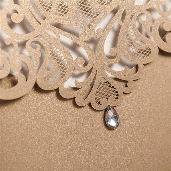 Luxury champagne gold laser cut wedding invitations LC018_3