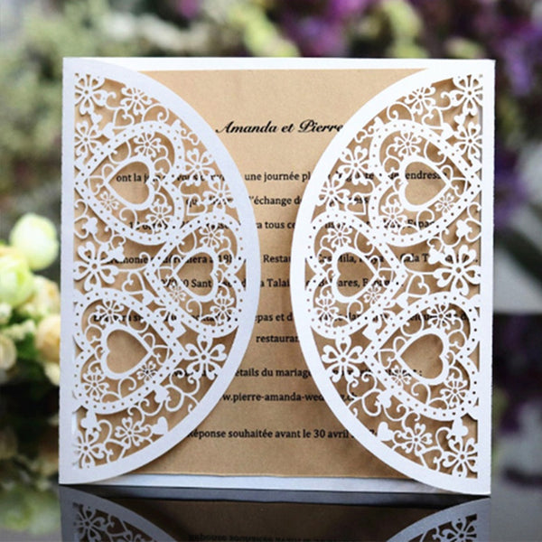 Romantic laser cut wedding invitation cards (2)