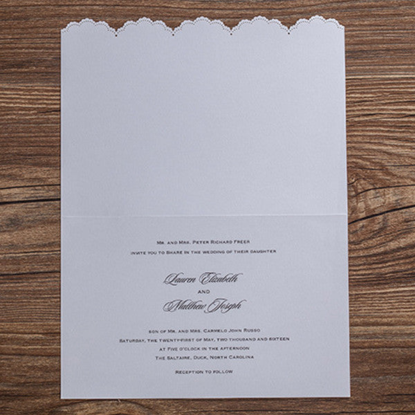 Unique white lace laser cut wedding invitations LC031_6