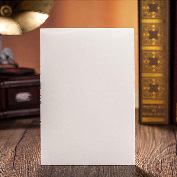 Uniuqe modern white laser cut pocket wedding invitations with rhinestone LC012_6