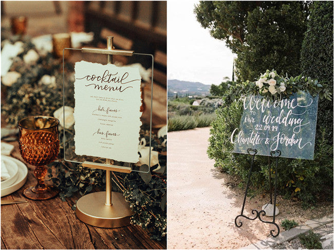 28 Refreshing Acrylic Wedding Signs to Embrace