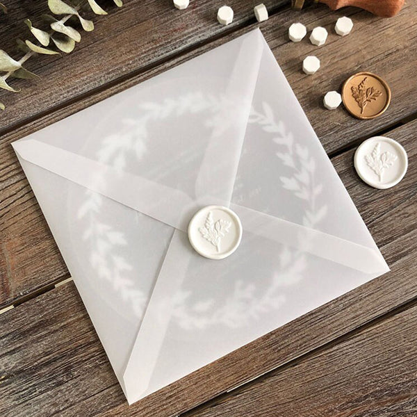 Chic round transparent Acrylic Wedding Invitation with Vellum Envelopes A032