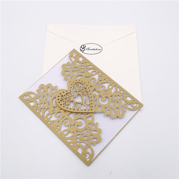Affordable gold laser cut heart-shaped wedding invitations LC037_5