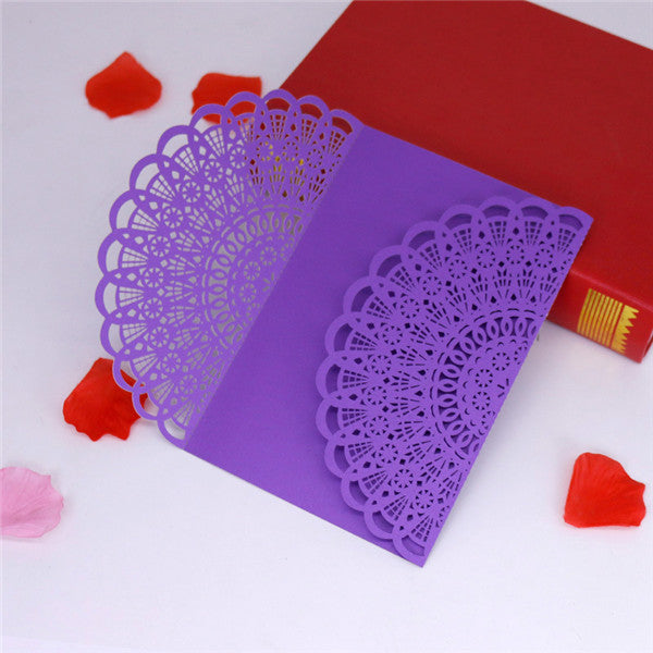 Classic and vintage lace laser cut wedding invitations LC066_3