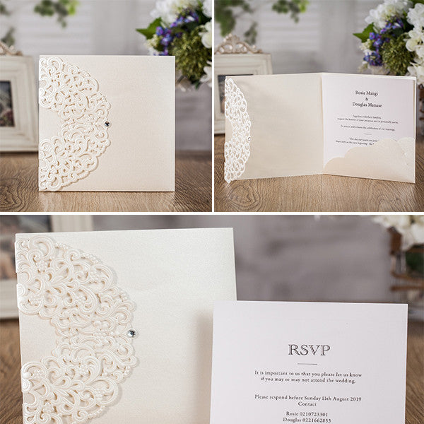 Classic luxury ivory laser cut wedding invitations LC030_6