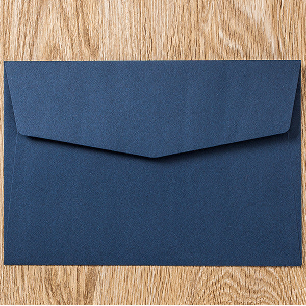 Elegant and stylish blue pocket wedding invitations with luxury seal LC071 (6)