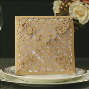 Glamorous gold laser cut wedding invitations LC050_1