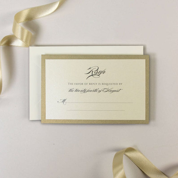Gold and Cream Luxury Gatefold Laser cut Set Wedding Invitation (6)